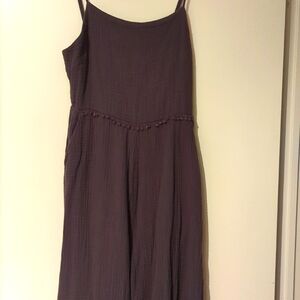 Periwinkle jumpsuit with side slit